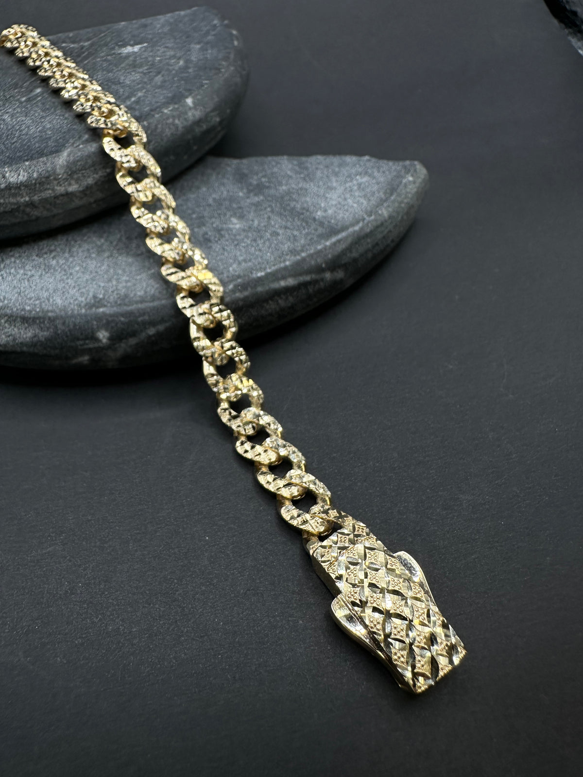 14K Gouden Diamond Cut Cubaanse Armband – 20 cm | 7,5 mm