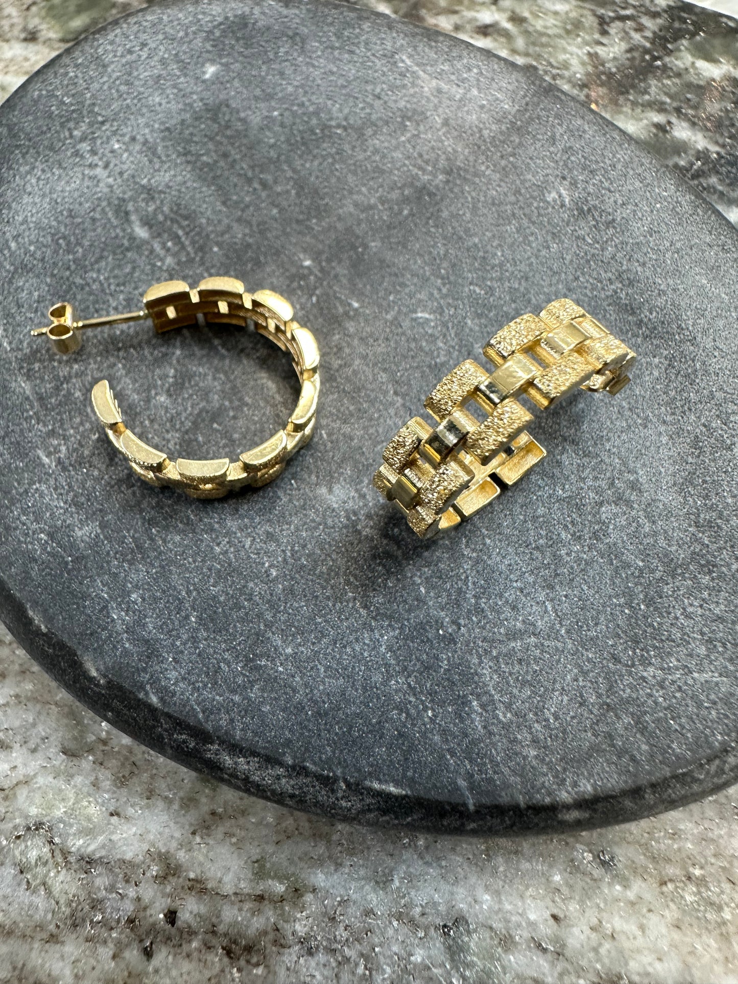 14K Gouden Rollie Oorbellen – Unisex – 21,4 mm
