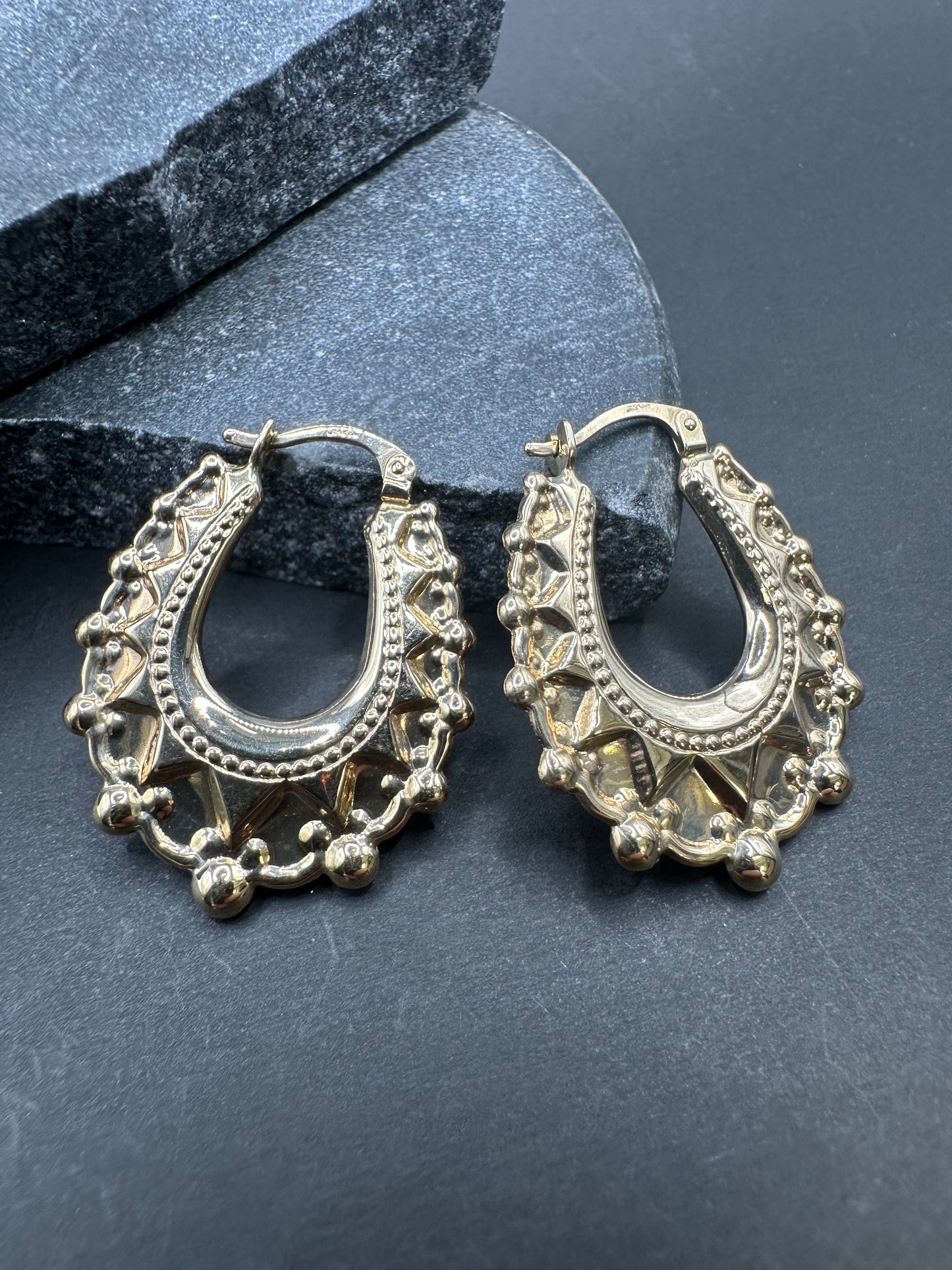 14K Gouden Oorbellen – 25 × 34 mm
