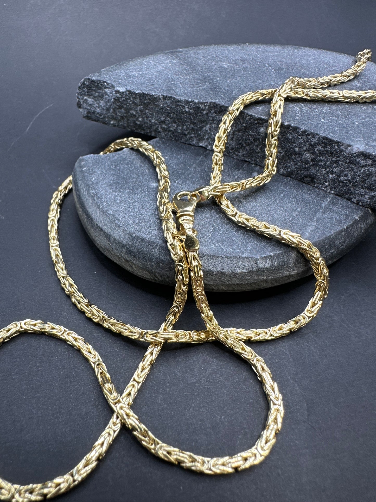 14K Gouden Massieve Koningsketting – 2,2 mm – 70 cm