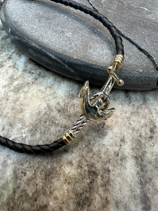 Gouden Anker Armband 14K | Bicolor