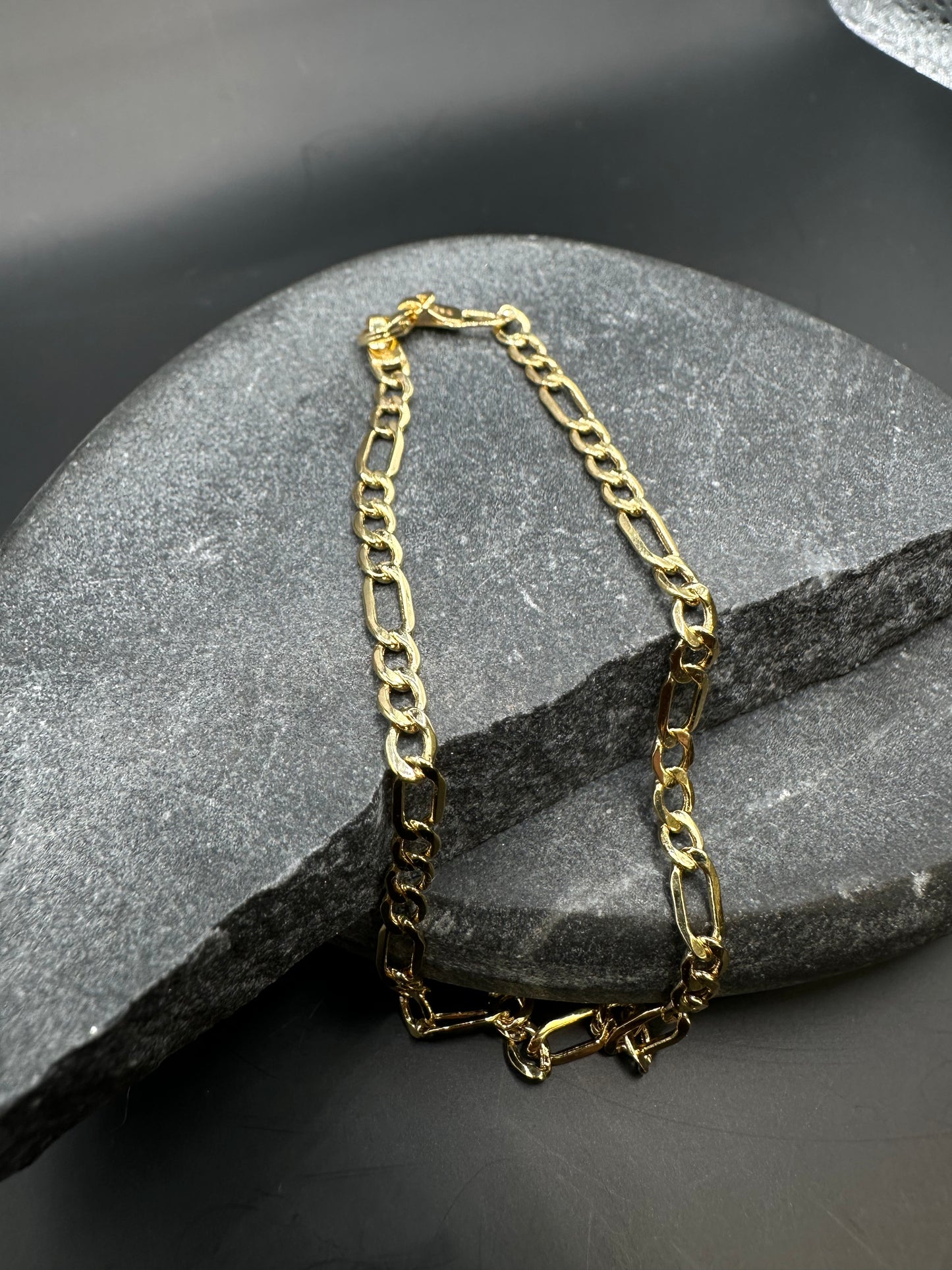 14K Gouden Figaro Armband – 19 cm