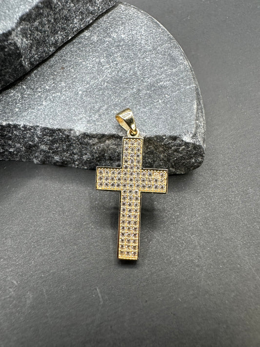 14K Gouden Kruis met Zirkonia