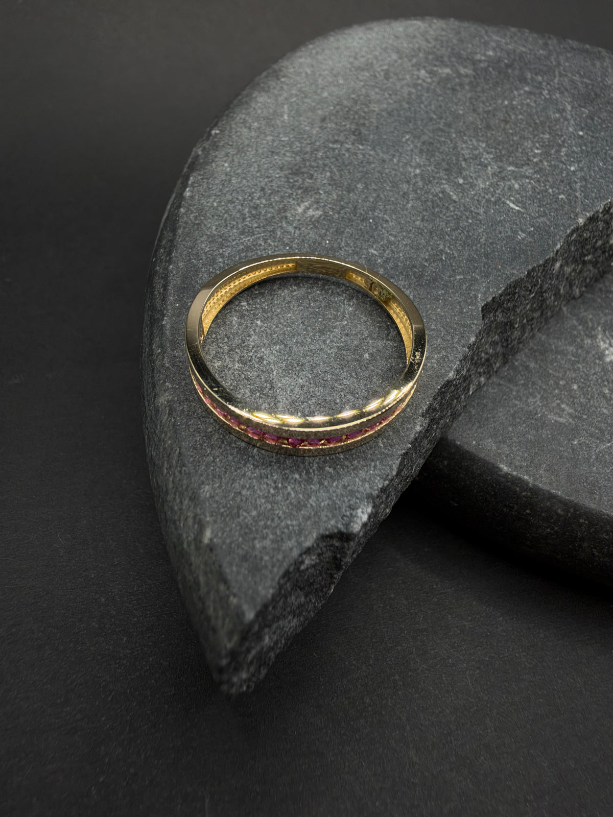 14K Gouden Damesring met Robijnen – Maat 18