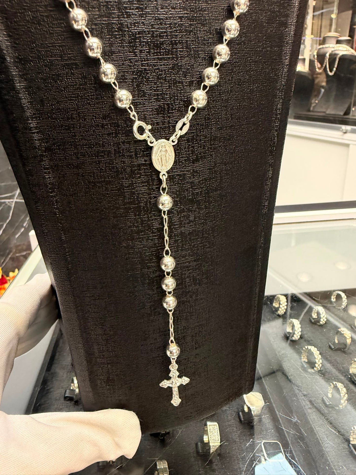 925 Zilveren Rozenkrans Ketting