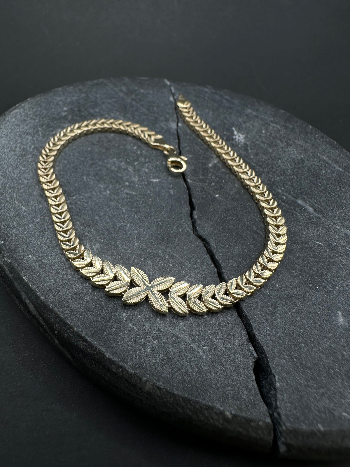 14K Gouden Elegante Armband met Diamond Cut – 19 cm