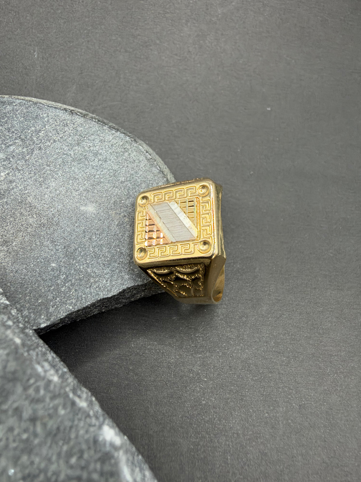 14K Gouden Tricolor Ring – Maat 22