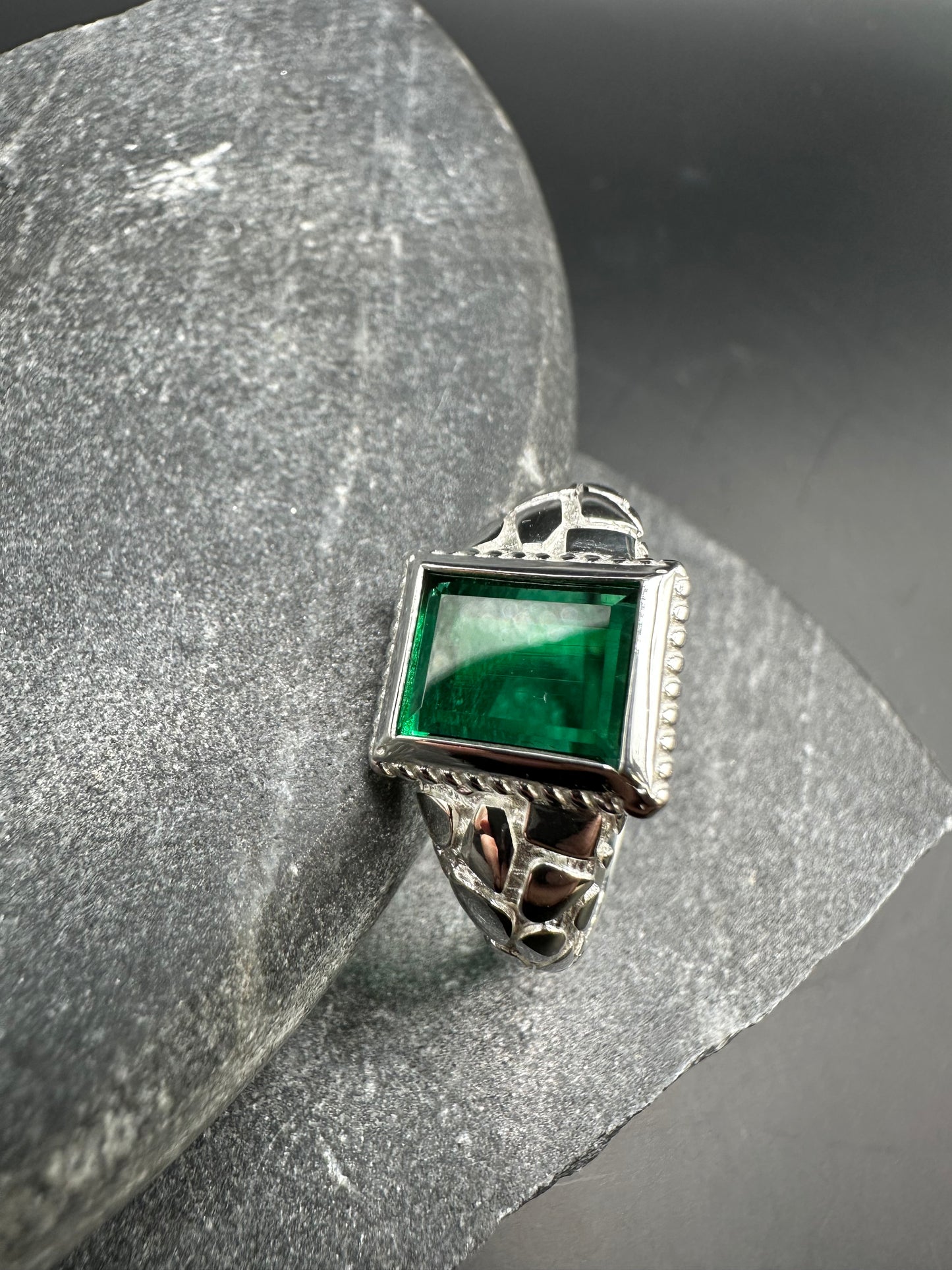 925 Zilveren Ring met Jade Steen