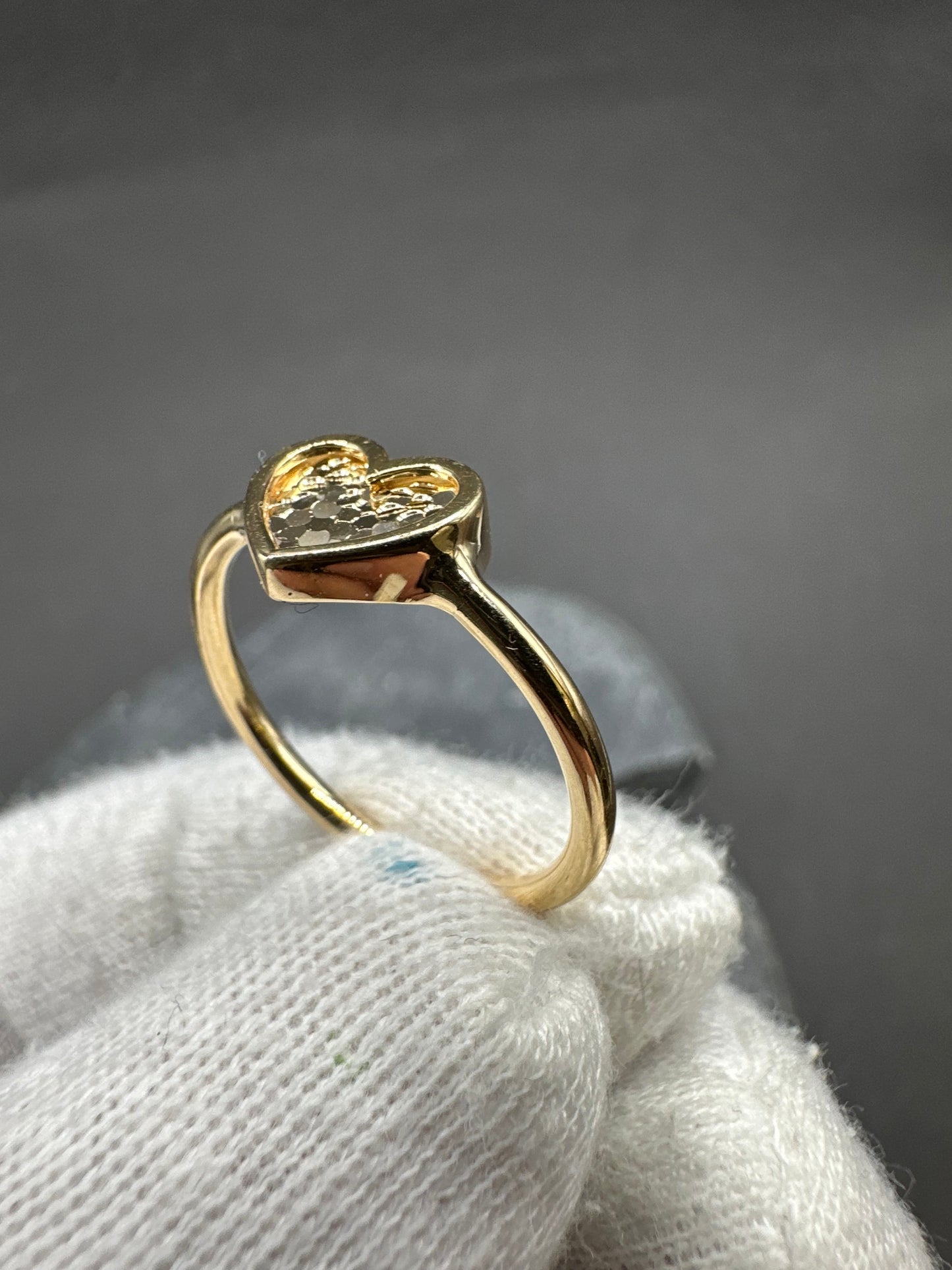 14K Gouden Hartring – Maat 17,5