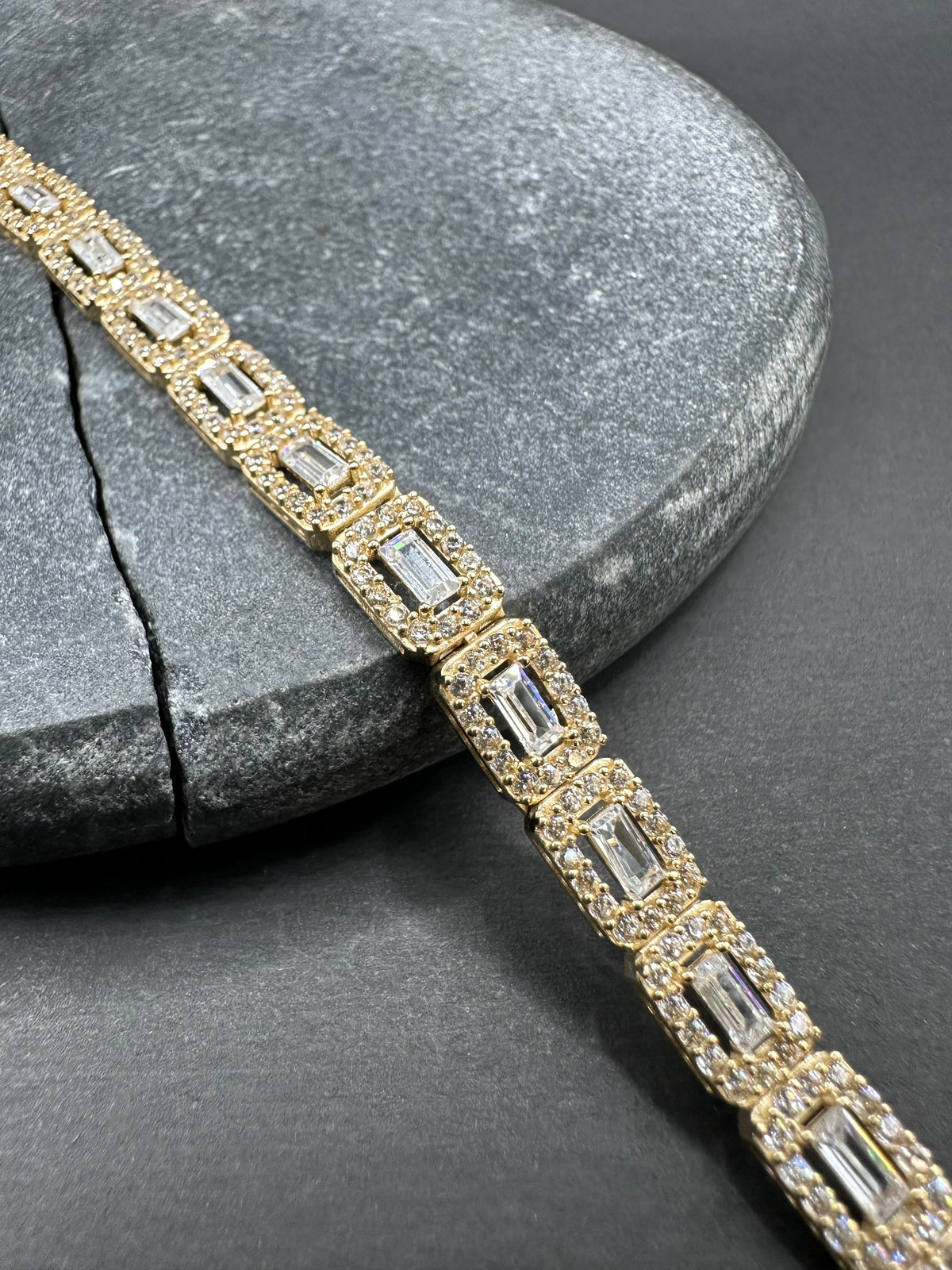 14K Gouden Armband met Zirkonia – 19 cm | 5,8 mm