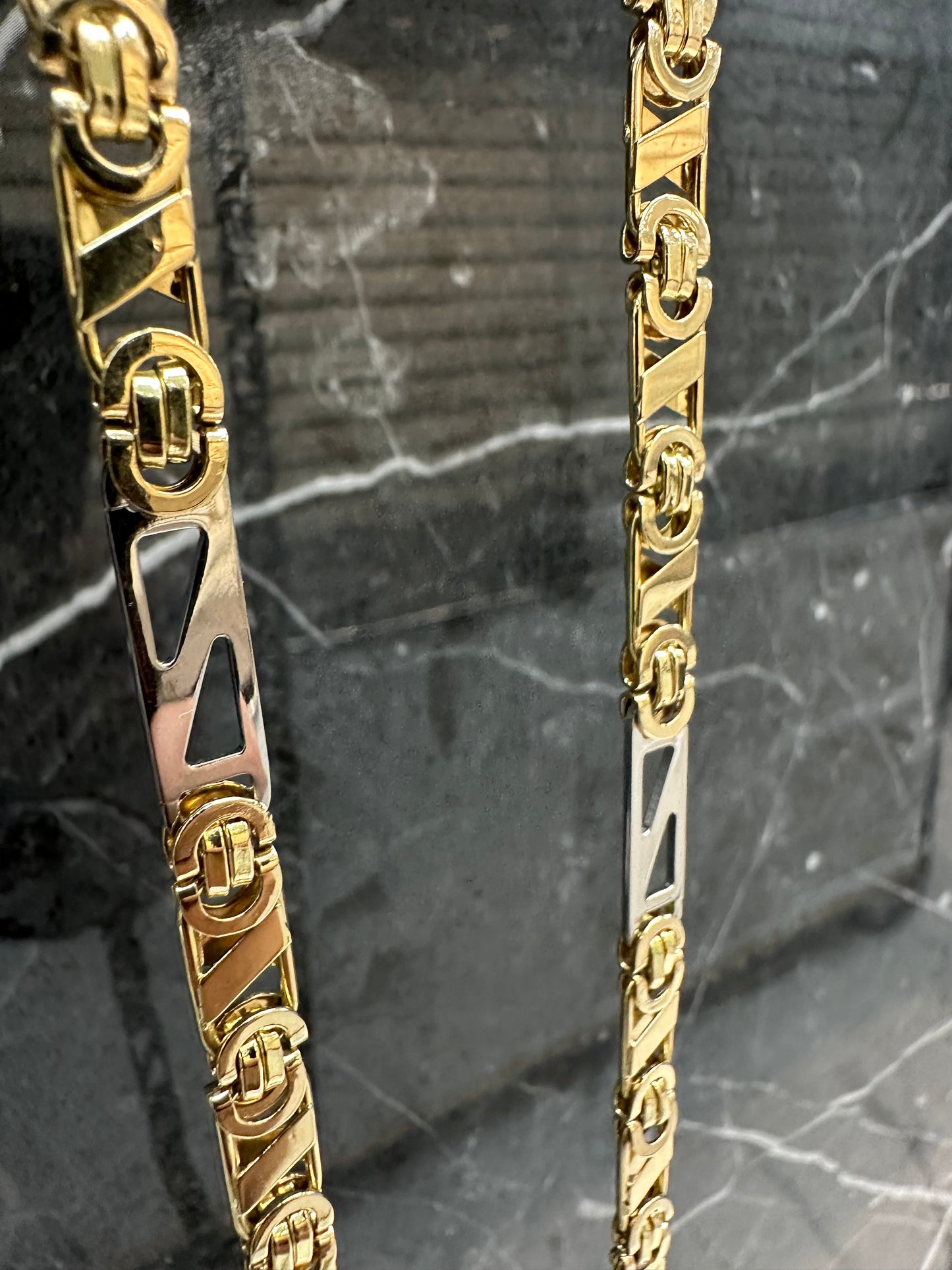 14K Gouden Bicolor Valentino Ketting – 70 cm