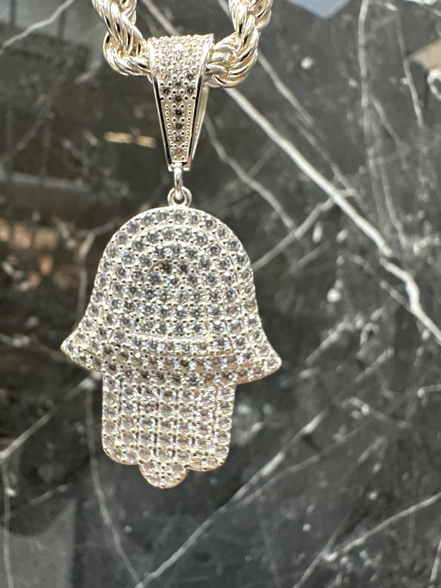 925 Zilveren Rope Chain met Hamsa Hanger