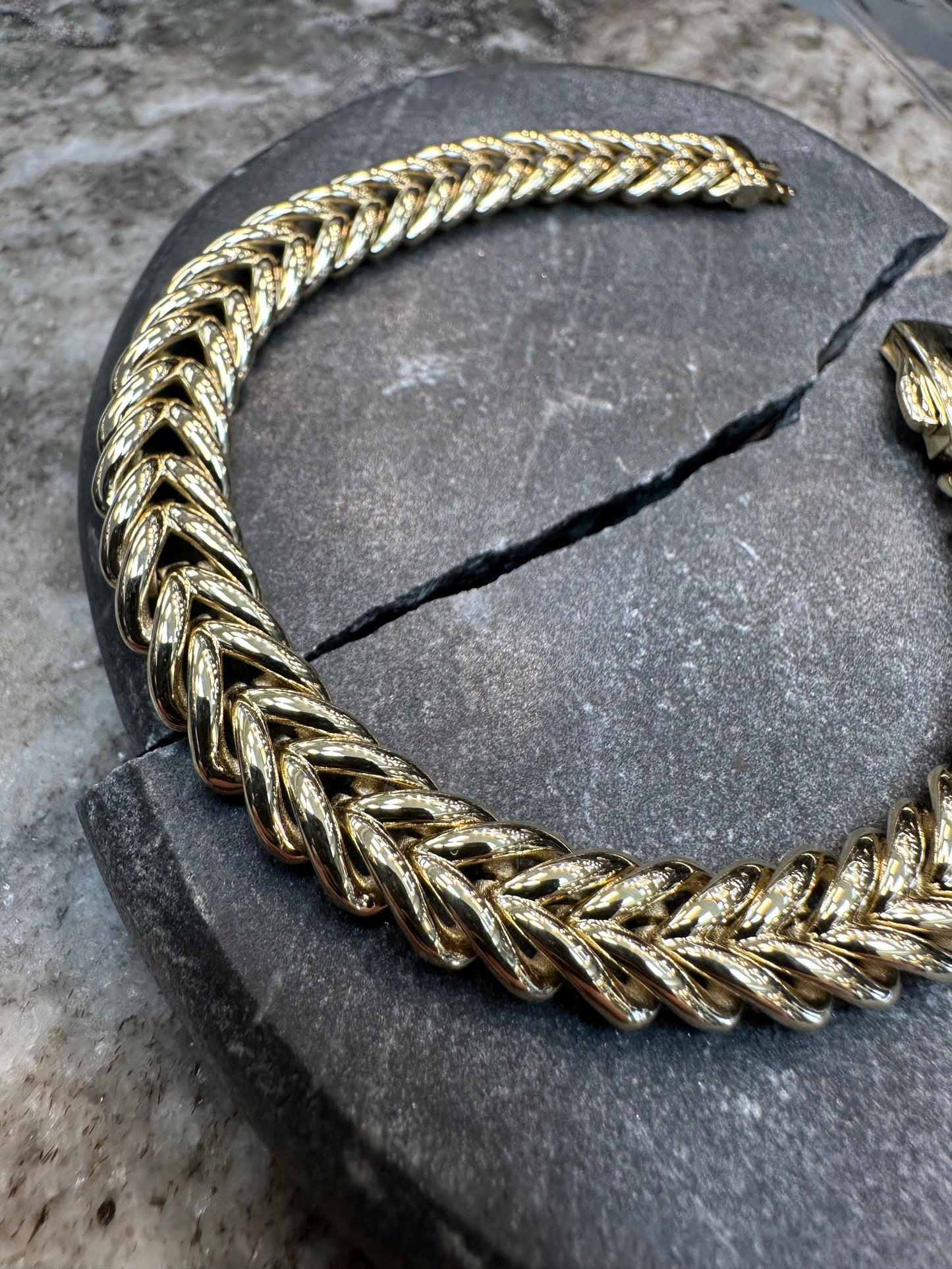 Prachtige 14K Gouden Gevlochten Armband – 20,5 cm | 8,7 mm | Elegant & Luxe