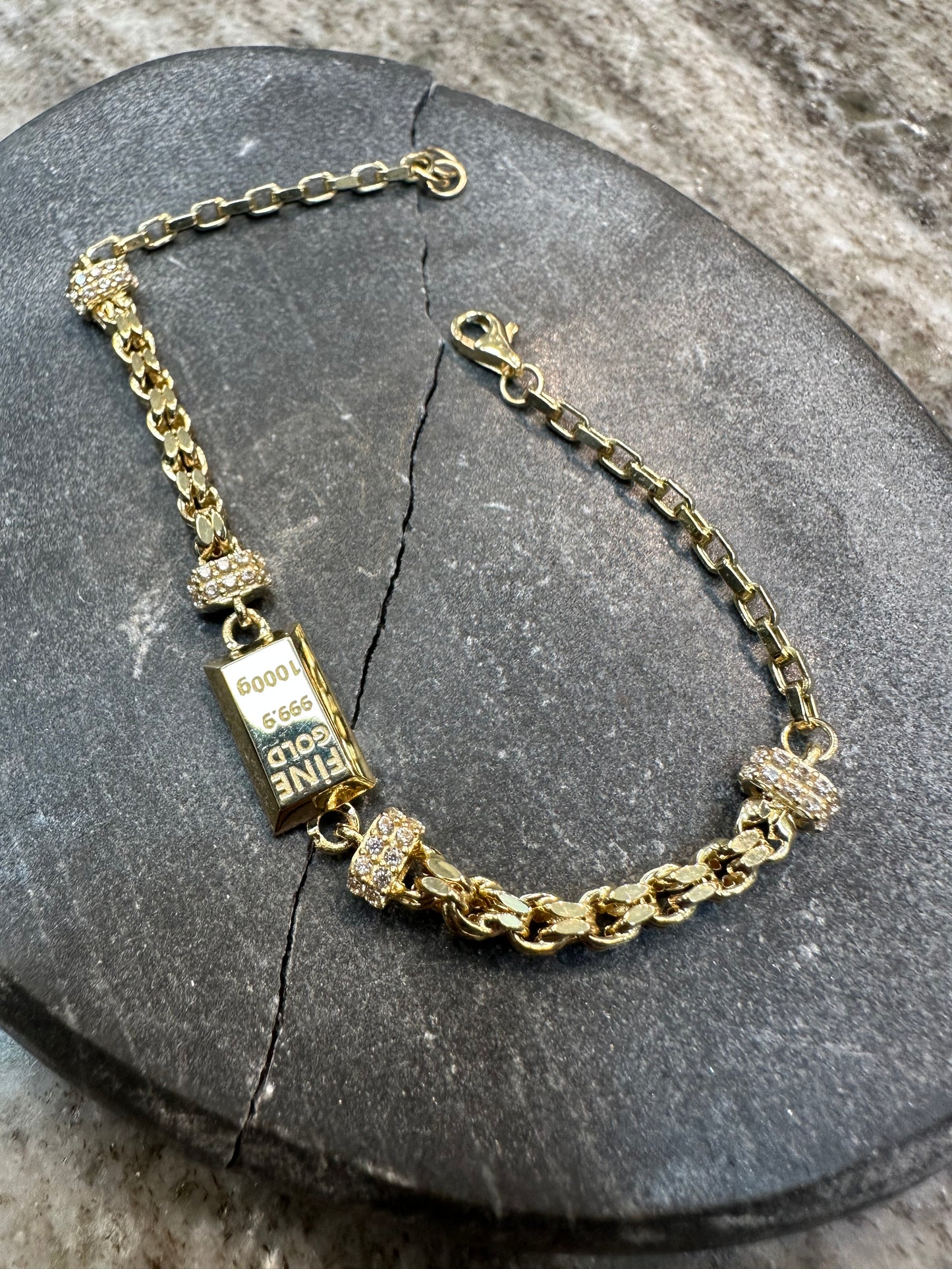 14K Gouden Fine Gold Armband