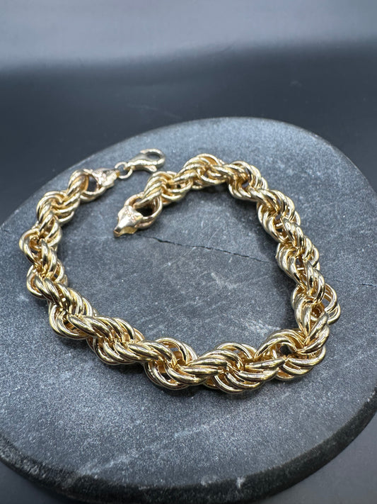 14K Gouden XL Rope Armband – 20,5 cm