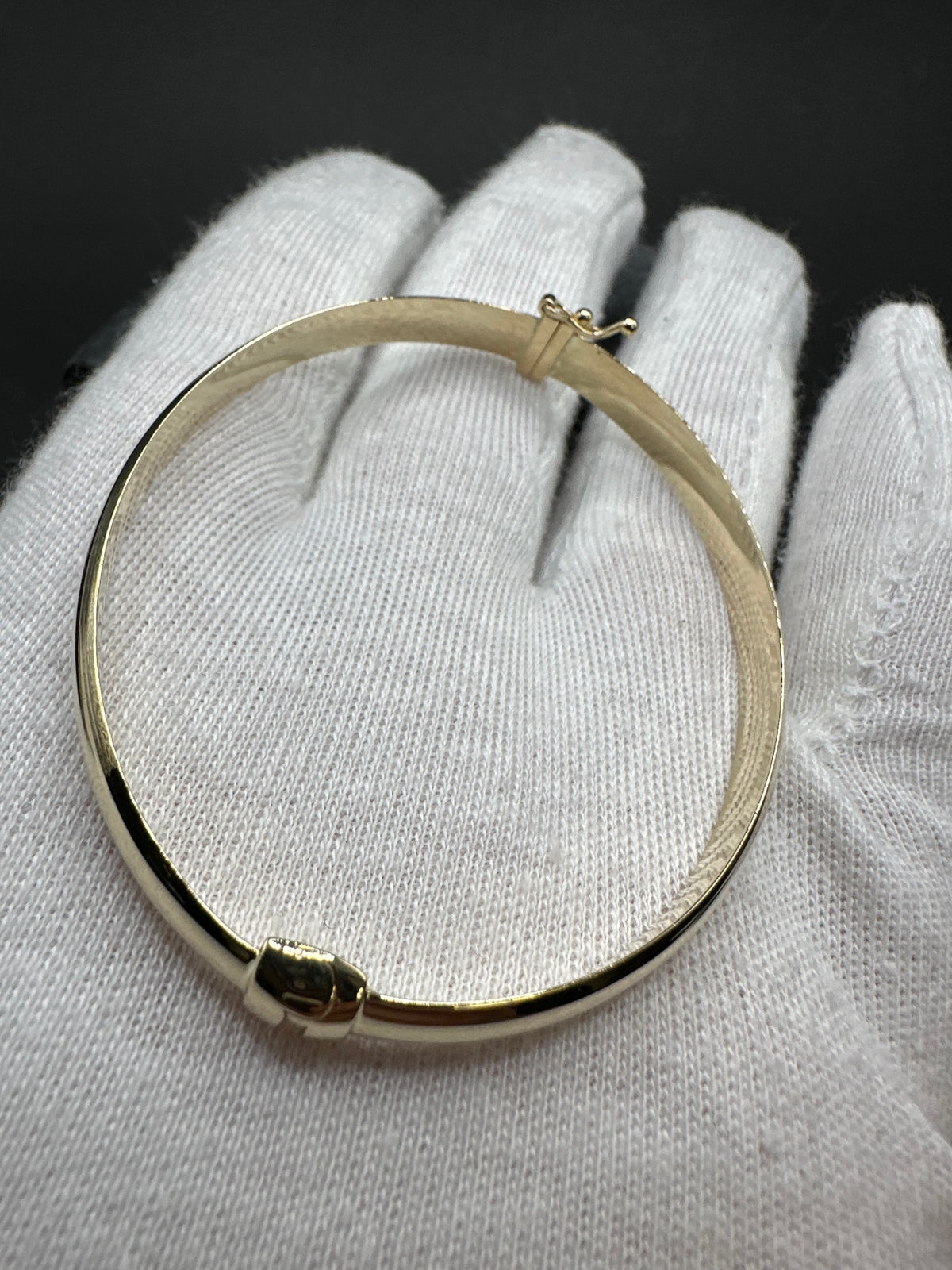 14K Gouden Klassieke Gladde Slavenarmband met Veersysteem – 61,1 mm – 6 mm