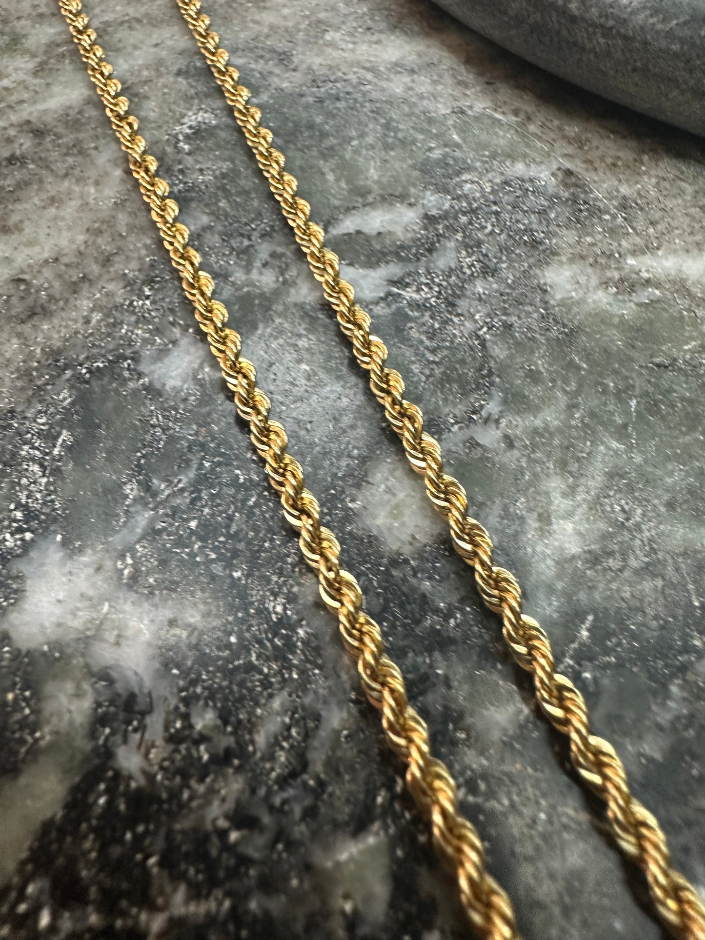 14K Gouden Rope Chain – 2,7 mm | 61 cm – Tijdloze Klasse met Subtiele Glans