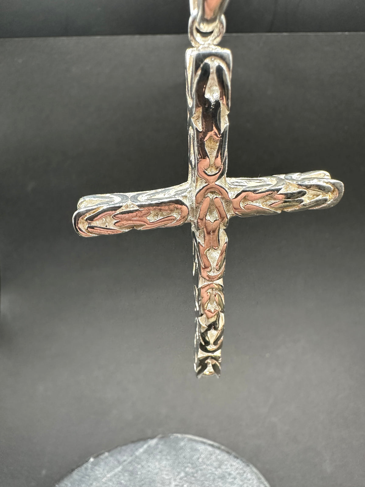 925 Zilveren Massief Byzantijns Kruis – 40 × 77 mm