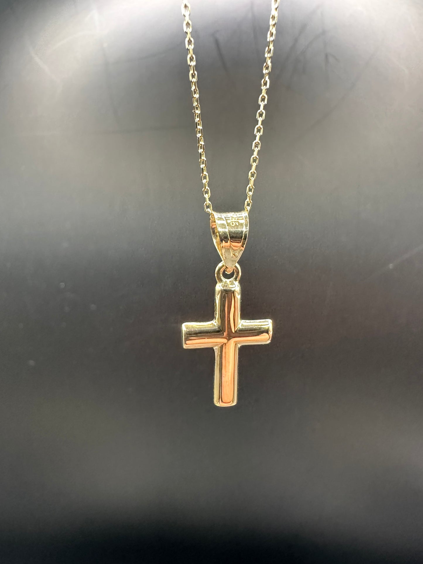 14K Gouden Ketting met Kruishanger – 42 cm