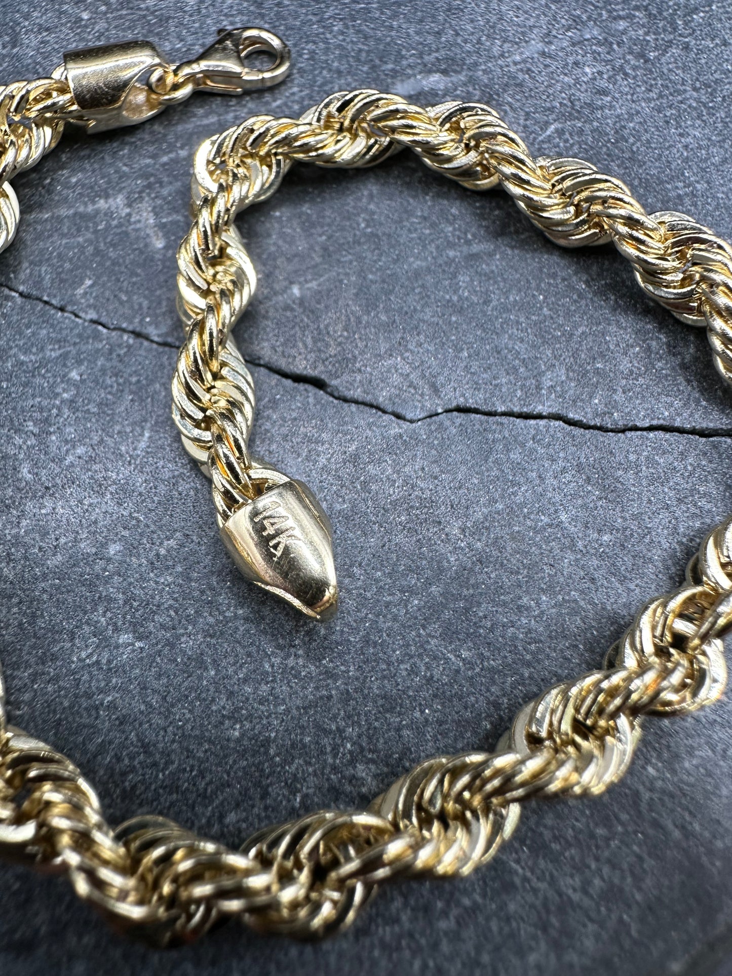 14K Gouden Rope Armband – 20 cm