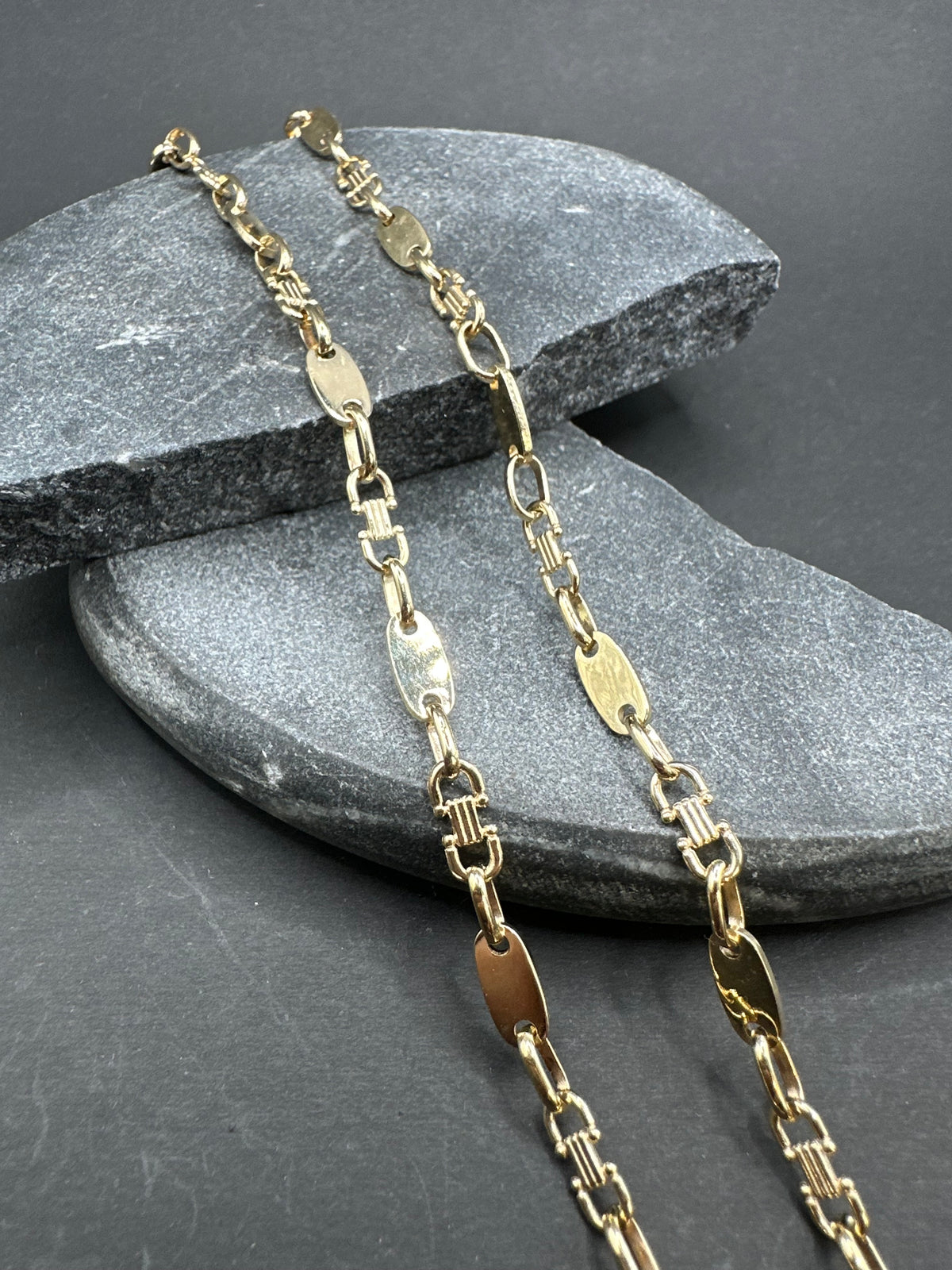 14K Gouden Platte Massieve Ketting – 60 cm | 4,5 mm