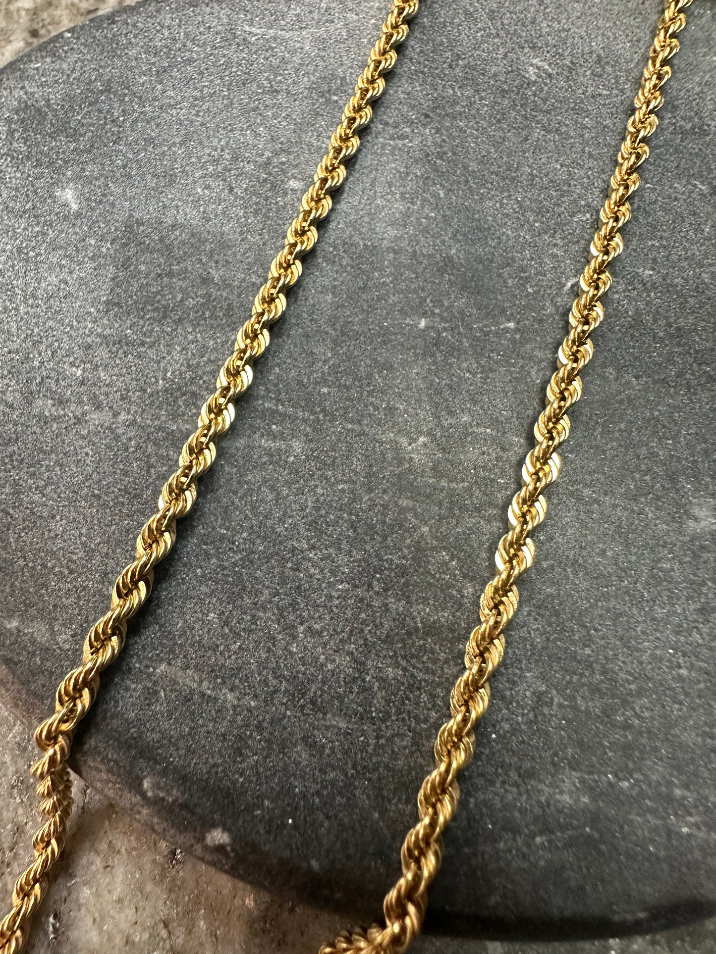 14K Gouden Rope Chain – 2,7 mm | 61 cm – Tijdloze Klasse met Subtiele Glans