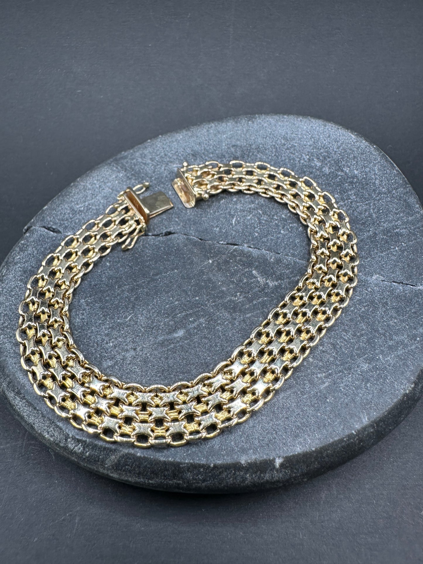14K Gouden Bismarck Armband – 21 cm