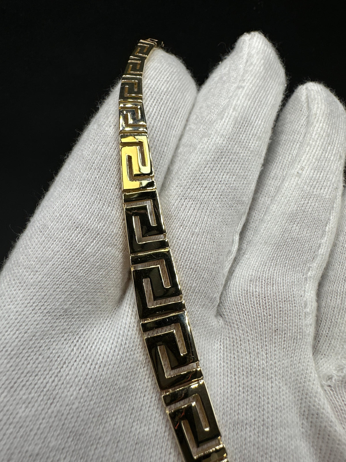 14K Gouden Meandros Armband Unisex – 20 cm