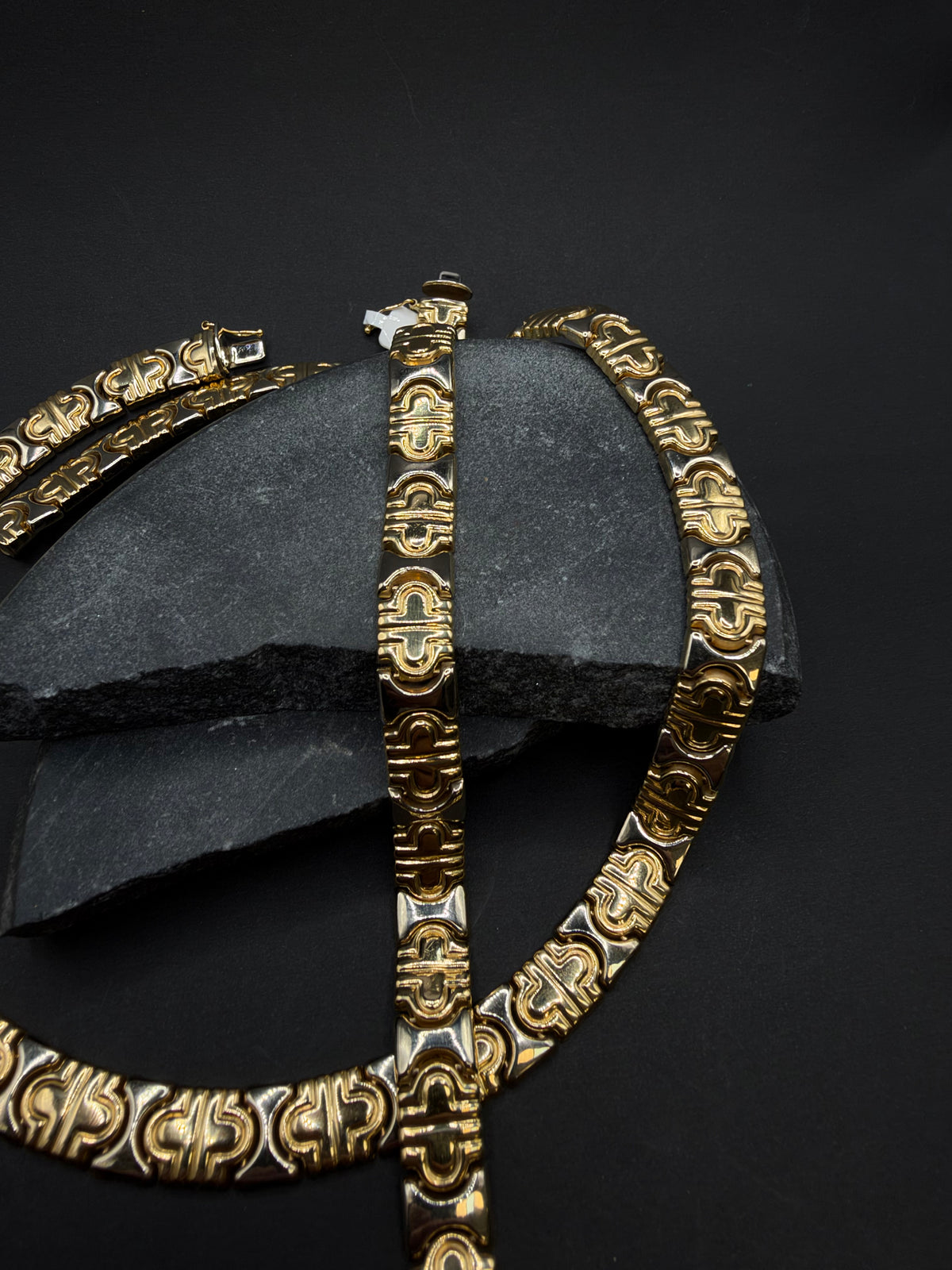 18K Gouden Set met Collier en Armband – 9,3 mm