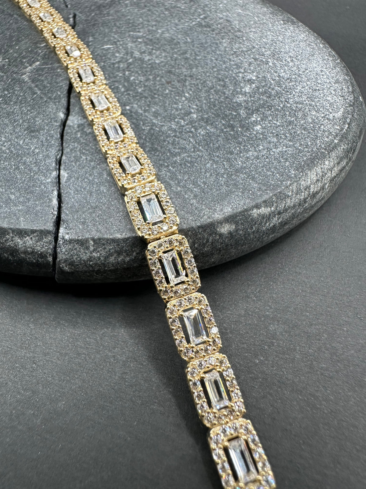 14K Gouden Armband met Zirkonia – 19 cm | 5,8 mm