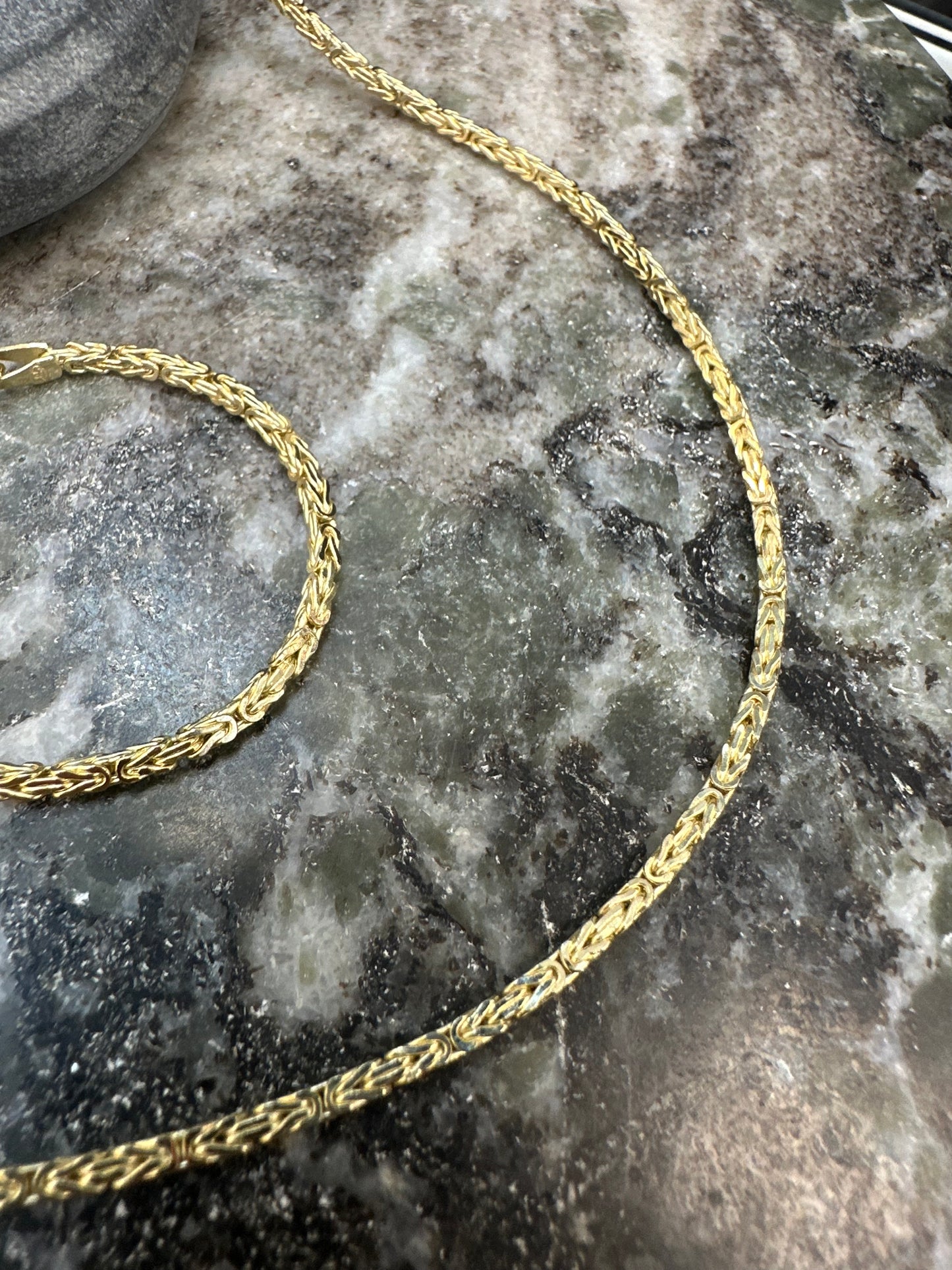 Prachtige 14K Gouden Byzantijnse Koningsketting| 2 mm | Subtiel & Elegant