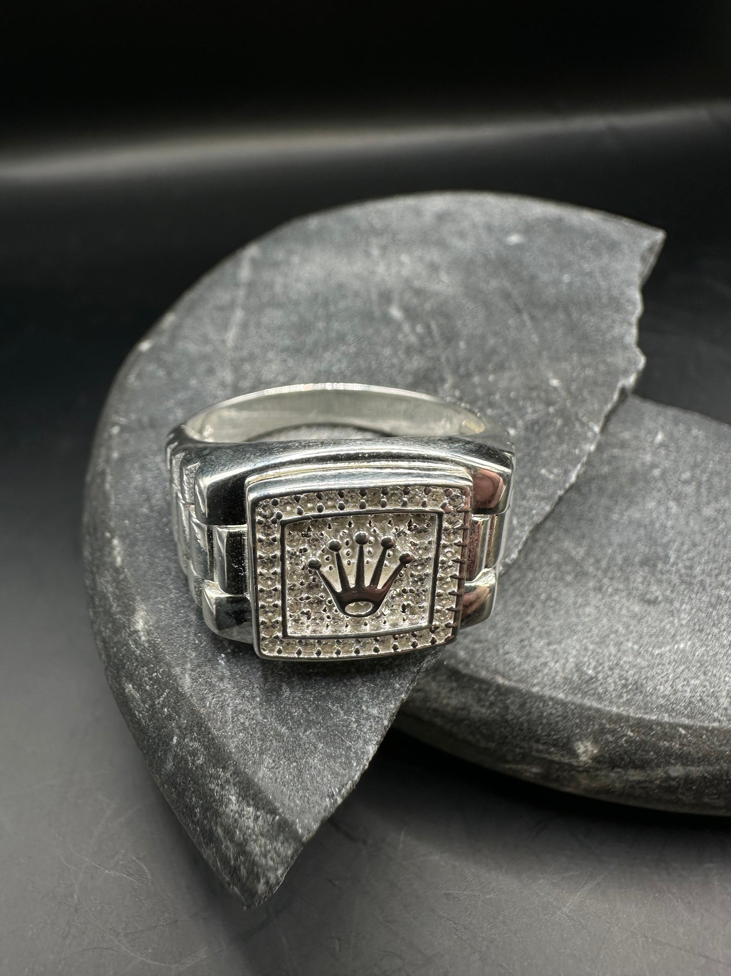 925 Zilveren Kroon Ring met Zirkonia