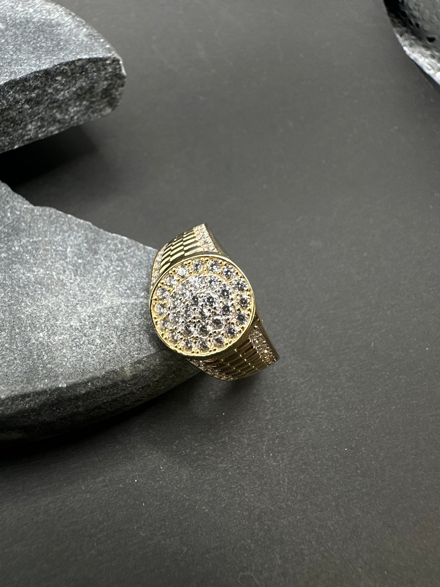 14K Gouden Ovale Ring met Zirkonia – Maat 20,5