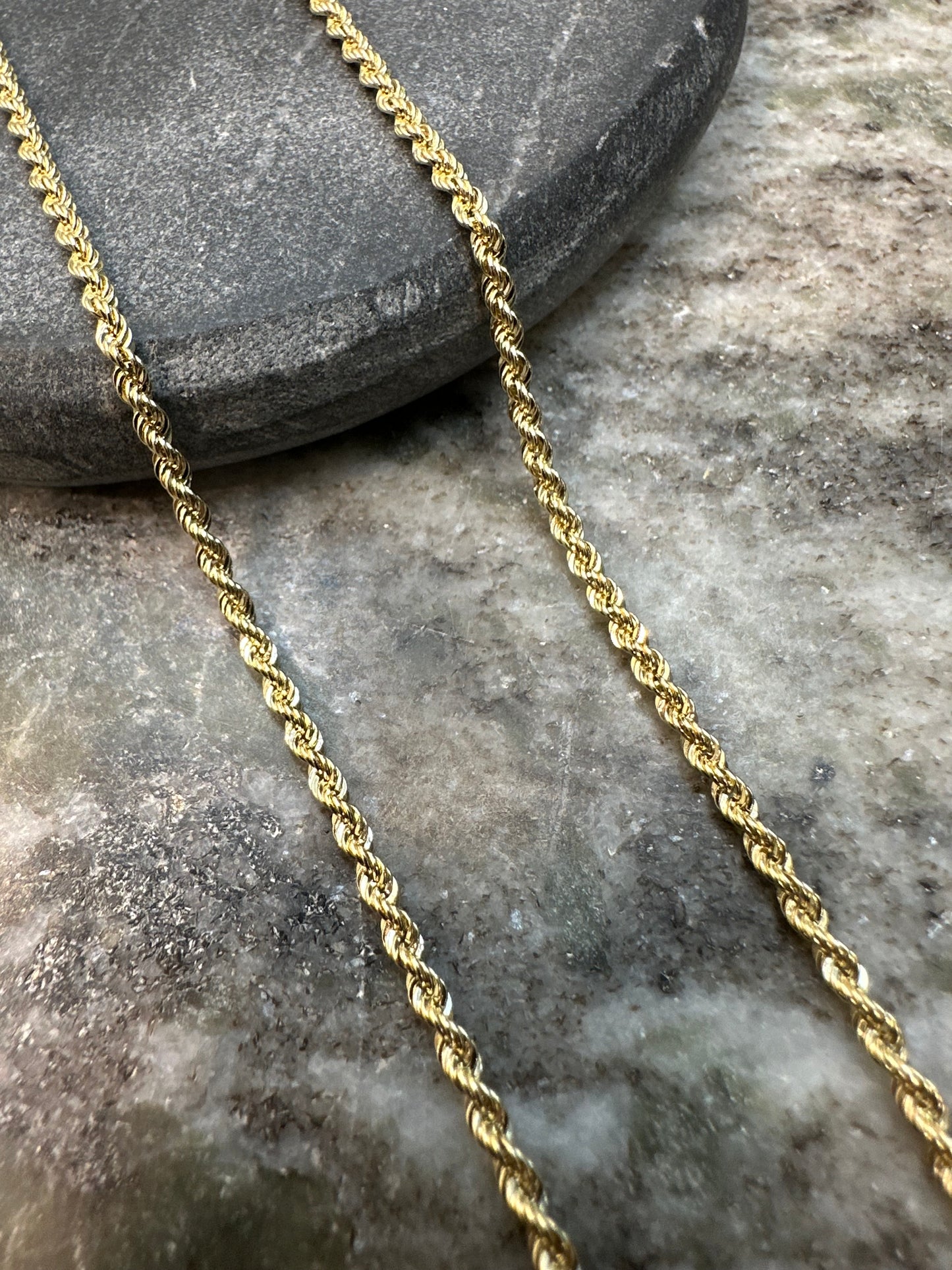 Prachtige 14K Gouden Rope Chain – 65 cm | 2,1 mm | Subtiel & Elegant