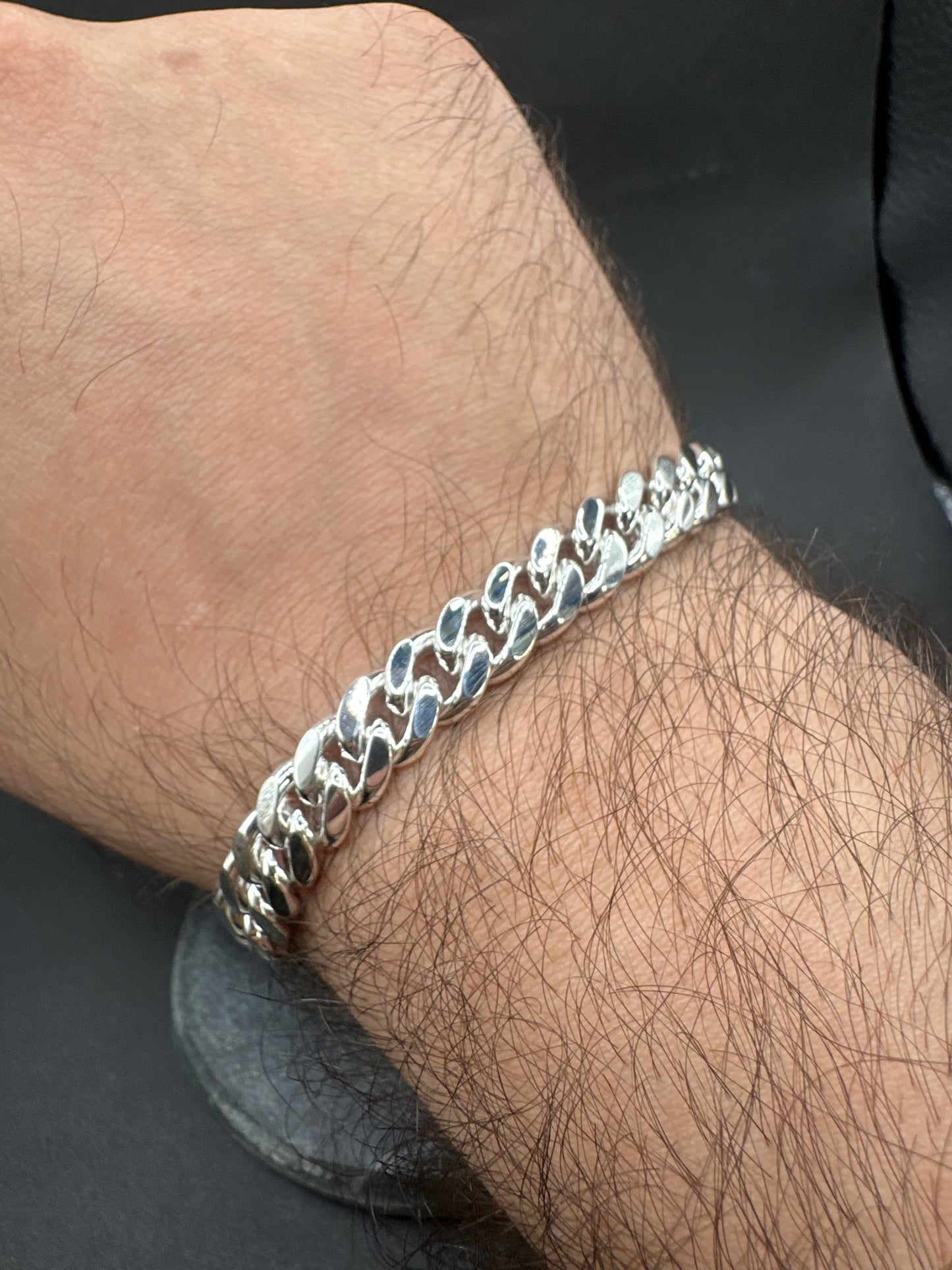 925 Zilveren Massieve Miami Cuban Link Armband – 21 cm