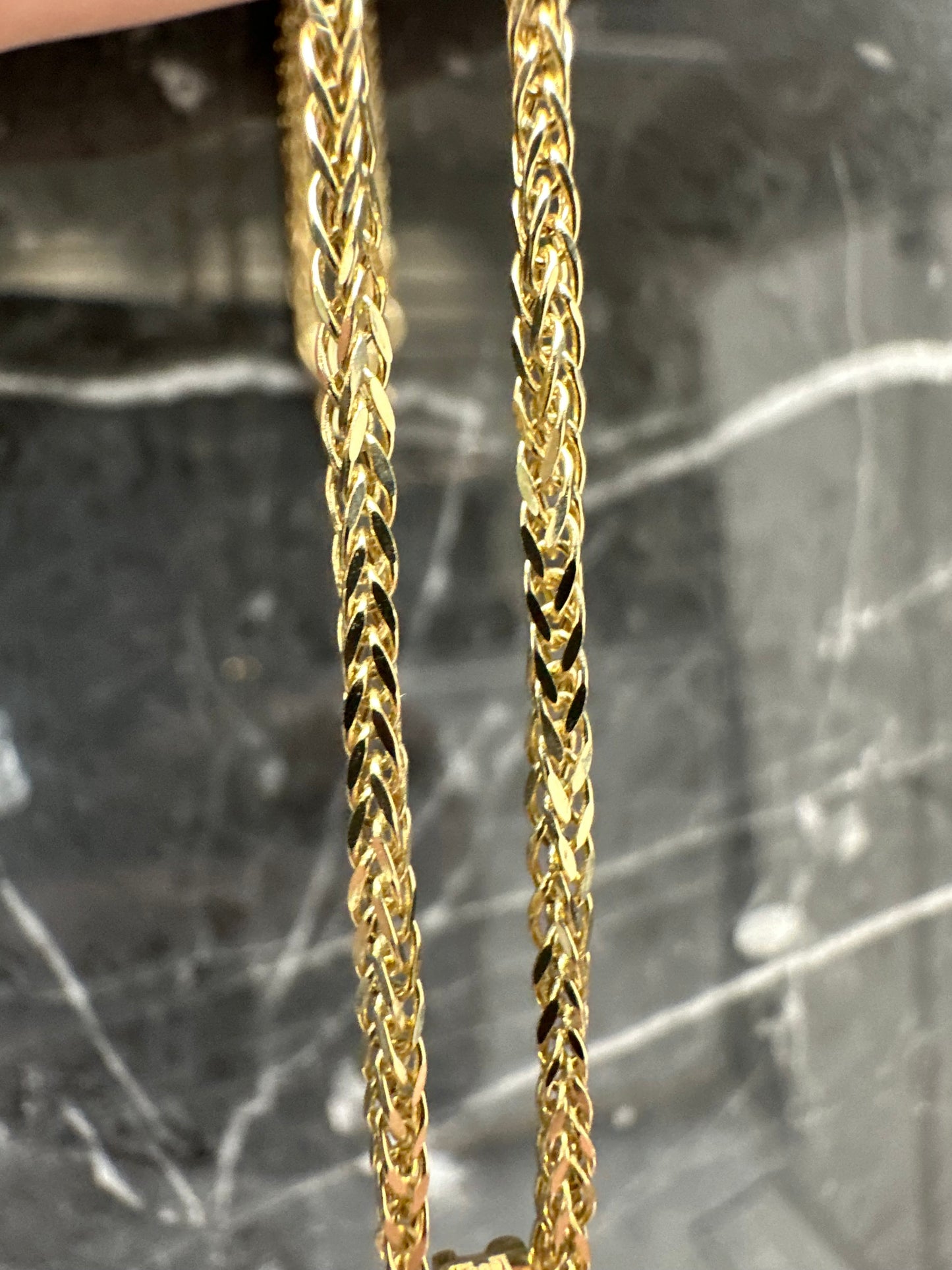 14K Gouden Vossenstaart Ketting met Hart Hanger – 50 cm