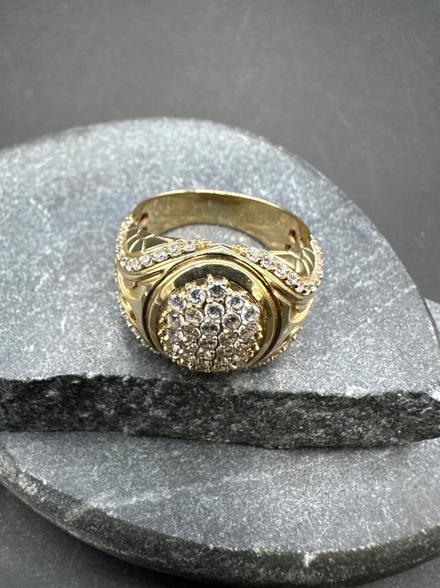 14K Gouden Toto Ring met Zirkonia – Maat 20
