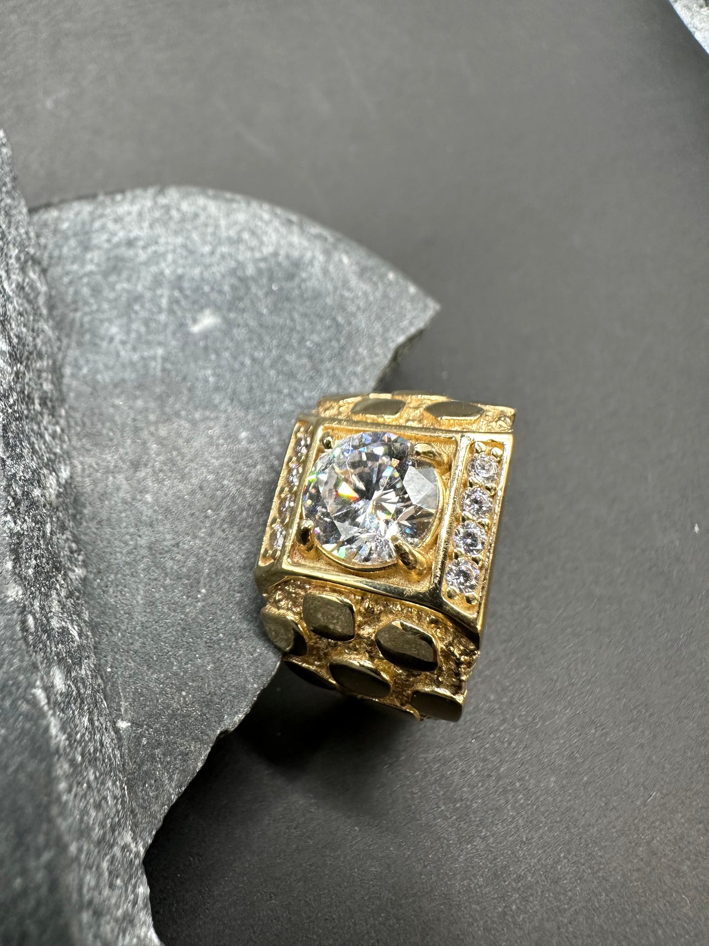 14K Gouden Piet Piet Ring met Zirkonia – Maat 20