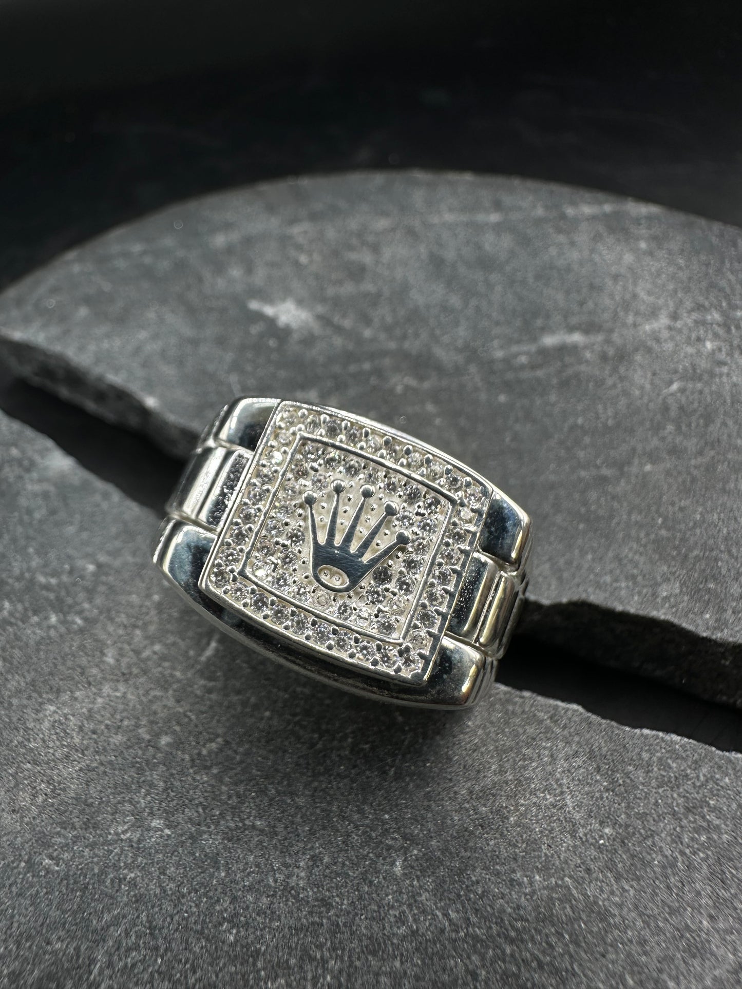 925 Zilveren Kroon Ring met Zirkonia