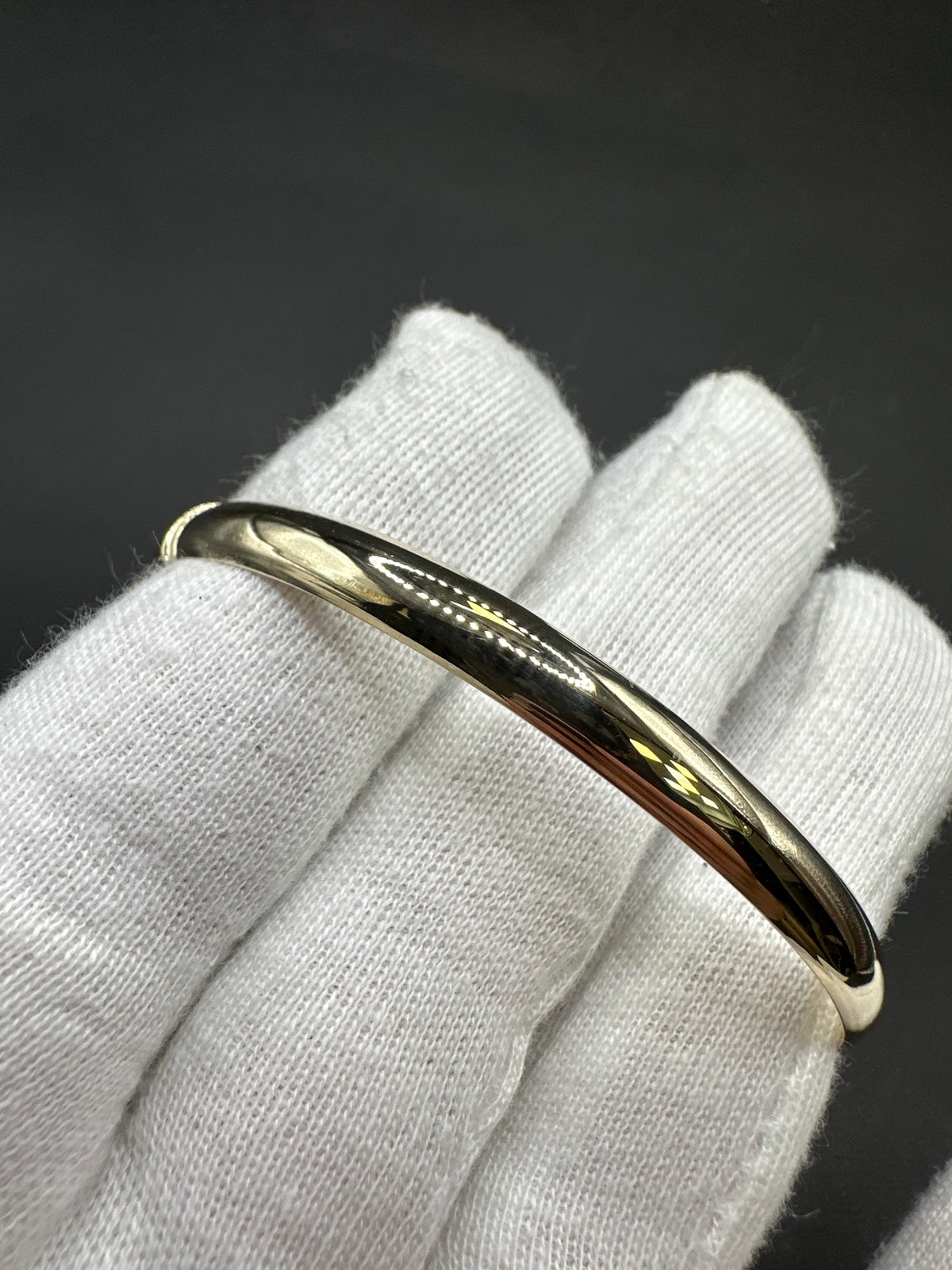 14K Gouden Klassieke Gladde Slavenarmband met Veersysteem – 61,1 mm – 6 mm
