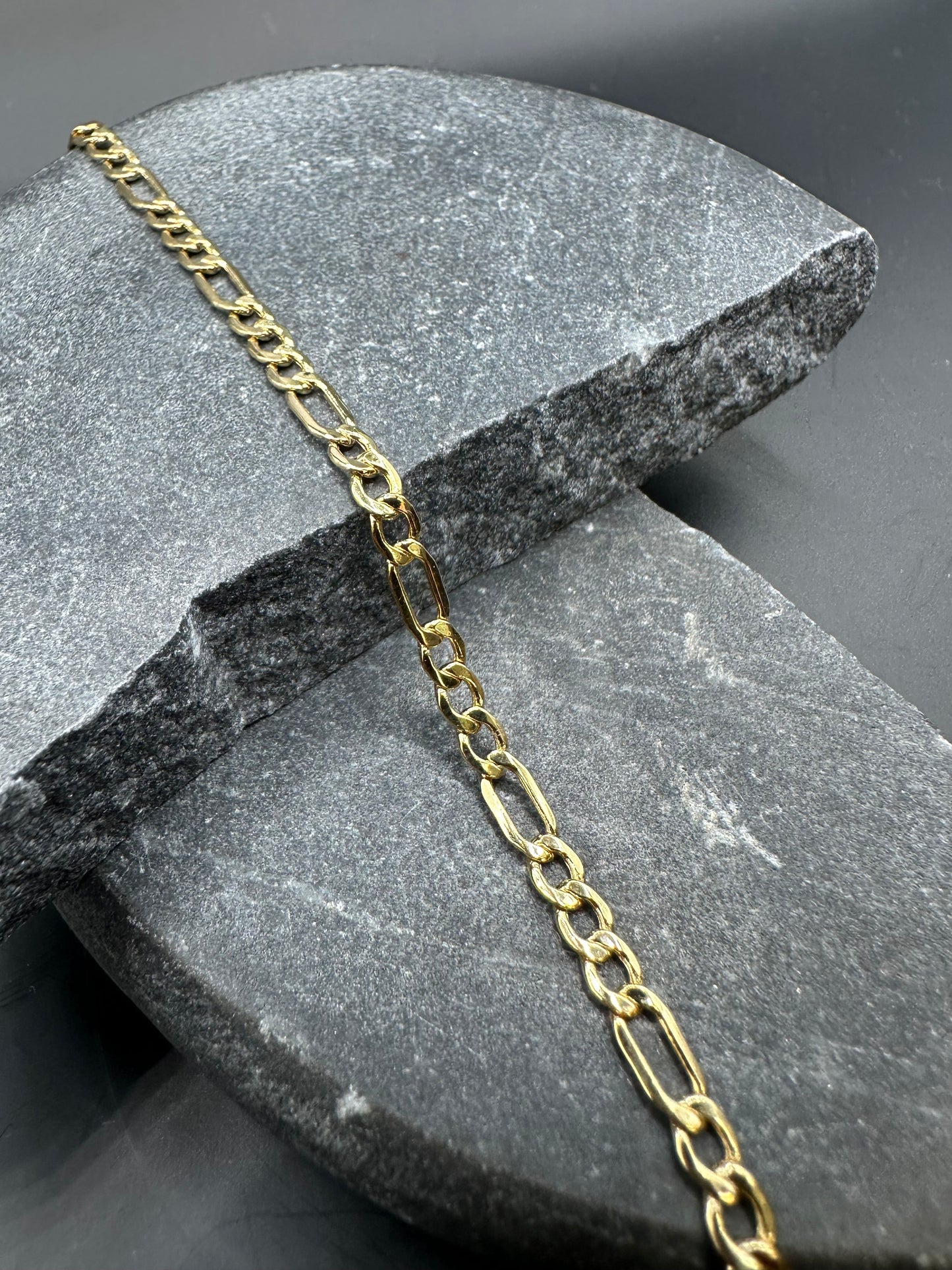 14K Gouden Figaro Armband – 19 cm