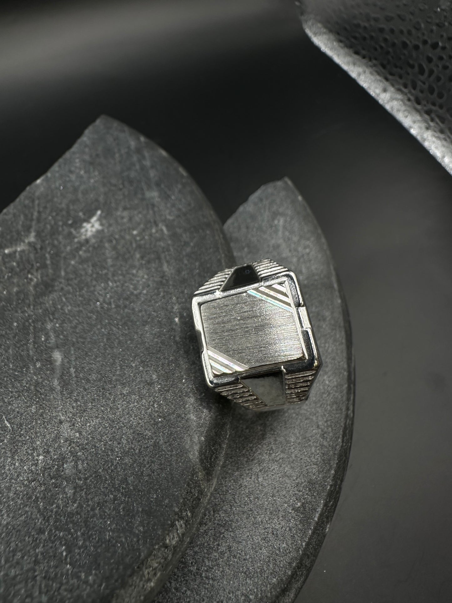 925 Zilveren Zegelring met Diamond Cut Bewerking