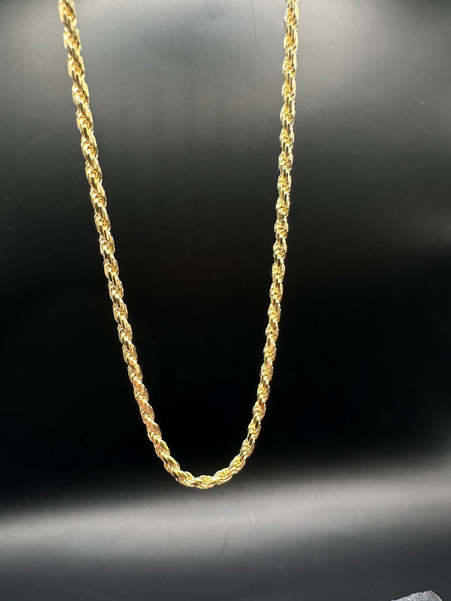 14K Massieve Diamond Cut Rope Ketting – Made in Italy – 2 mm
