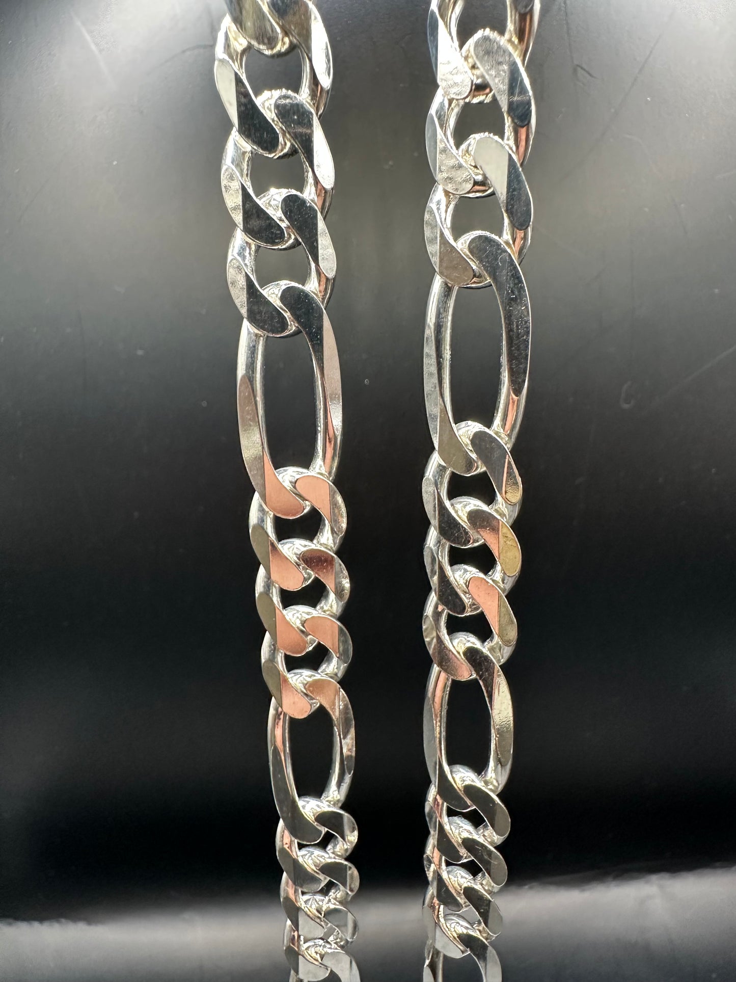 925 Zilveren Figaro Ketting – Massief – 65 cm