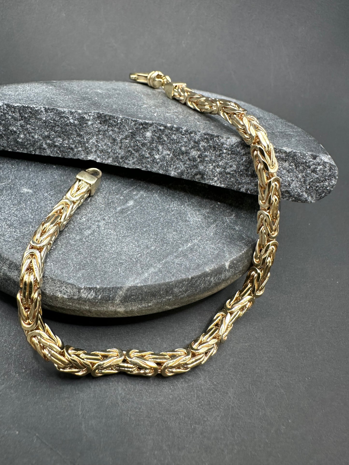 14K Gouden Massieve Koningsarmband – 4,1 mm – 22 cm