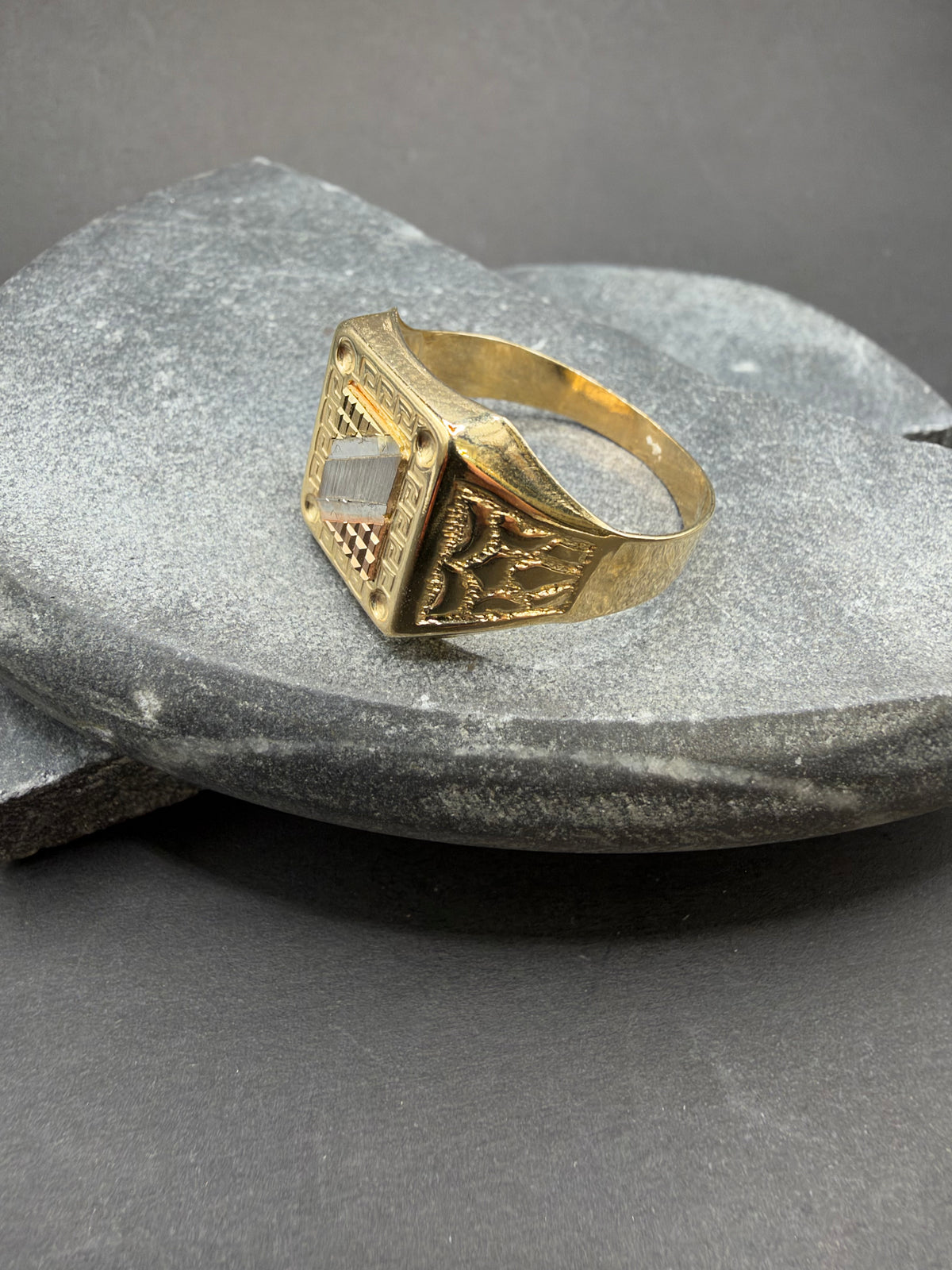 14K Gouden Tricolor Ring – Maat 22