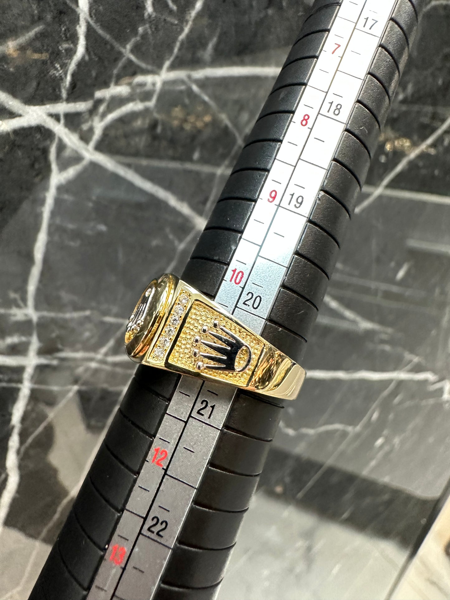 14K Gouden Trio Kroon Ring – Bicolor | Maat 20,5 | Luxe & Koninklijk Design