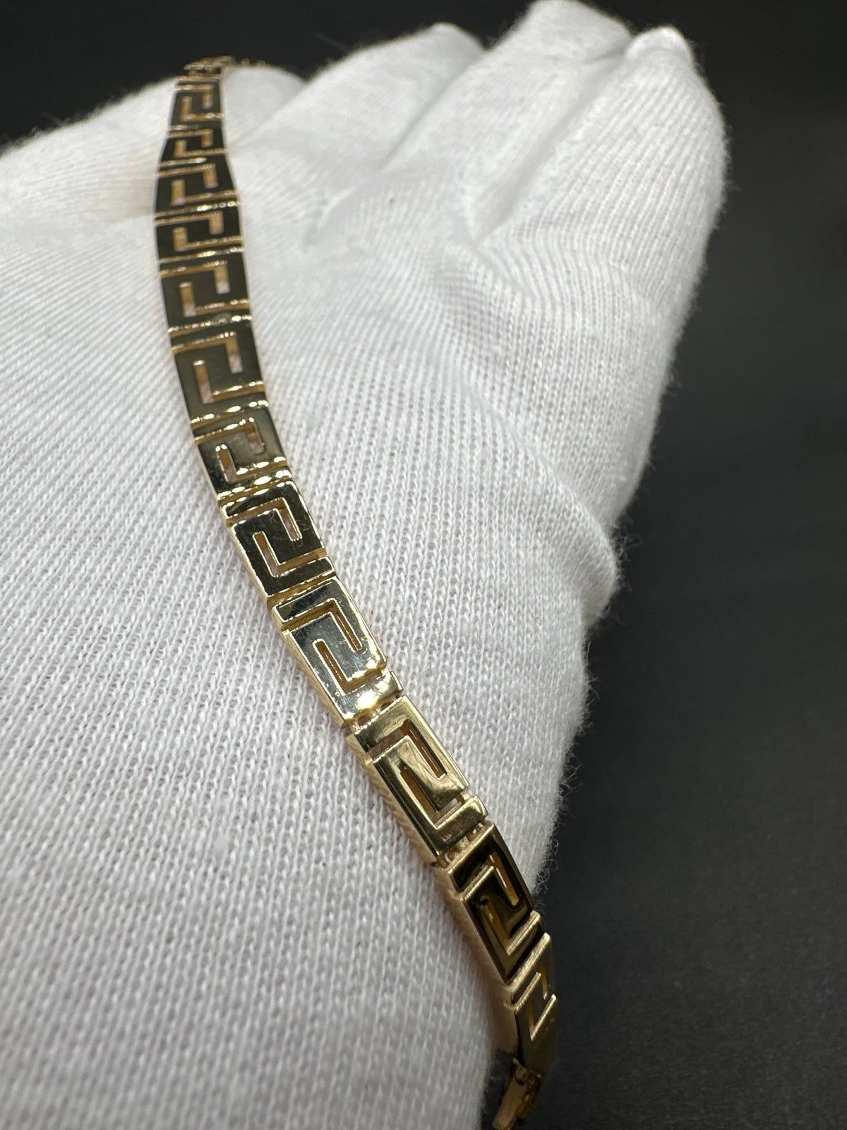 14K Gouden Meandros Armband Unisex – 20 cm