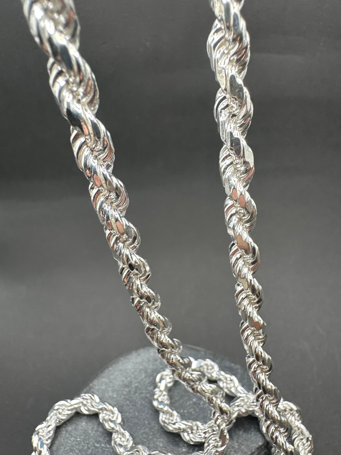 925 Zilveren Diamond Cut Rope Chain – Made in Italy
