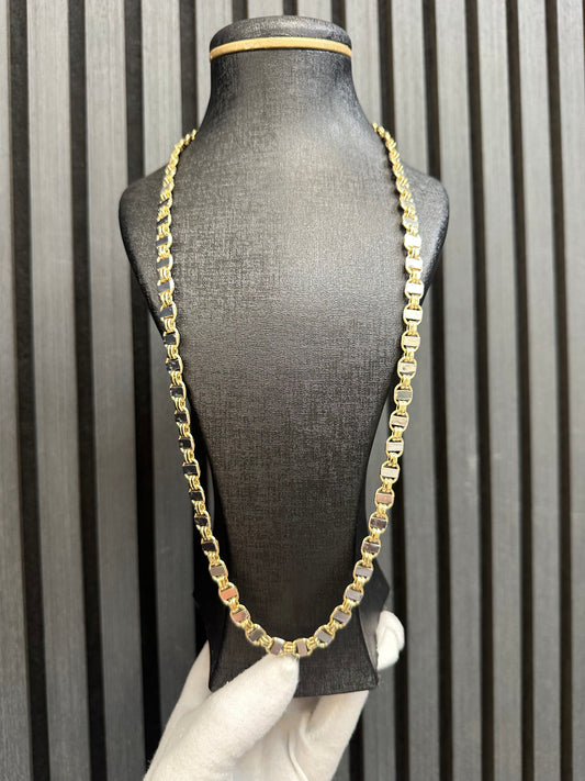 14K Gouden Bicolor Phlat Magnum Ketting – 70 cm